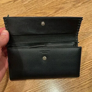 Brixton Black Leather Wallet Billfold Checkbook Holder